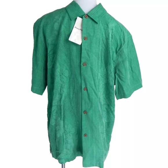 Tommy Bahama Bali Border Silk Shirt - Picture 1 of 4